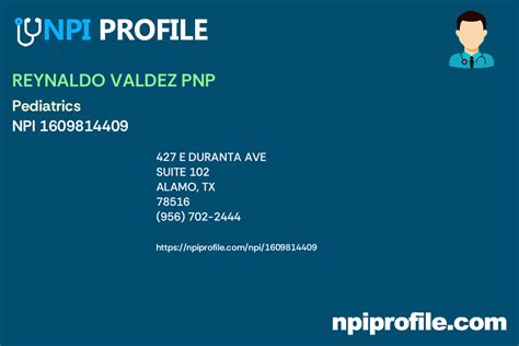 Reynaldo Valdez, PNP, Pediatric Nurse Practitioner .